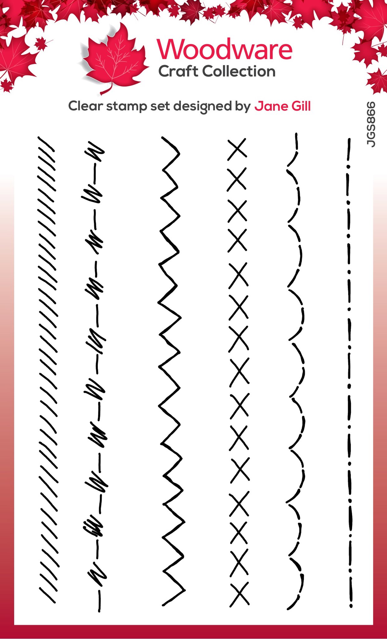 Bild von Woodware Clear stamps 4"X6"-Singles Doodle Stitches