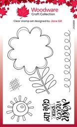 Bild von Woodware Clear stamps 4"X6"-Singles Petal Doodles Never Give Up