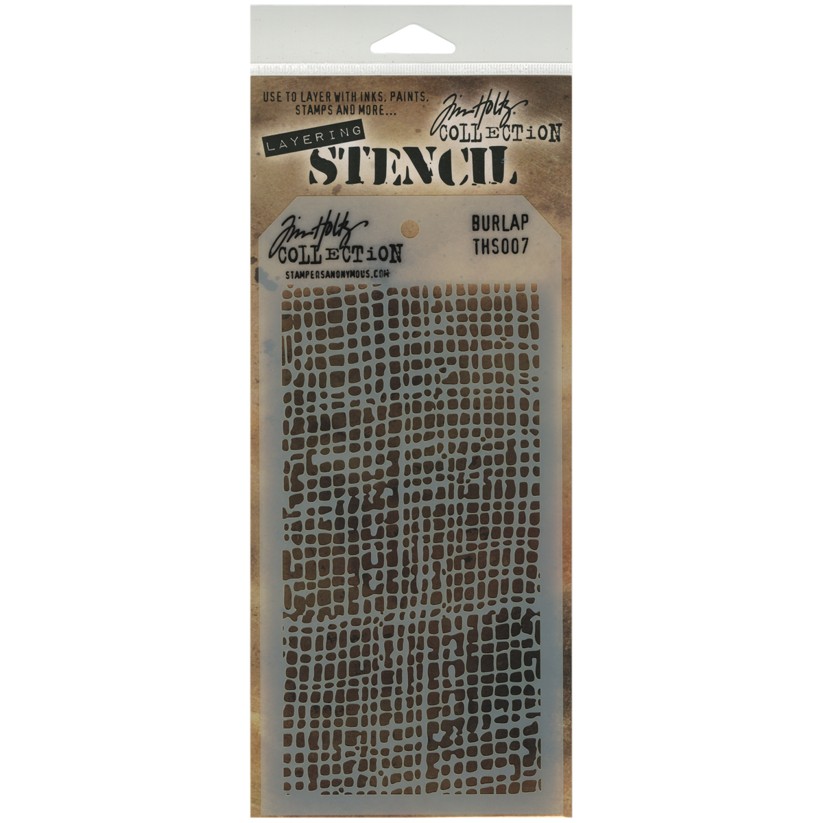 Bild von Tim Holtz Layered Stencil 4.125"X8.5"-Burlap