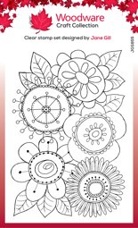 Bild von Woodware Clear stamps 4"X6"-Singles Petal Doodles All Bunched Up