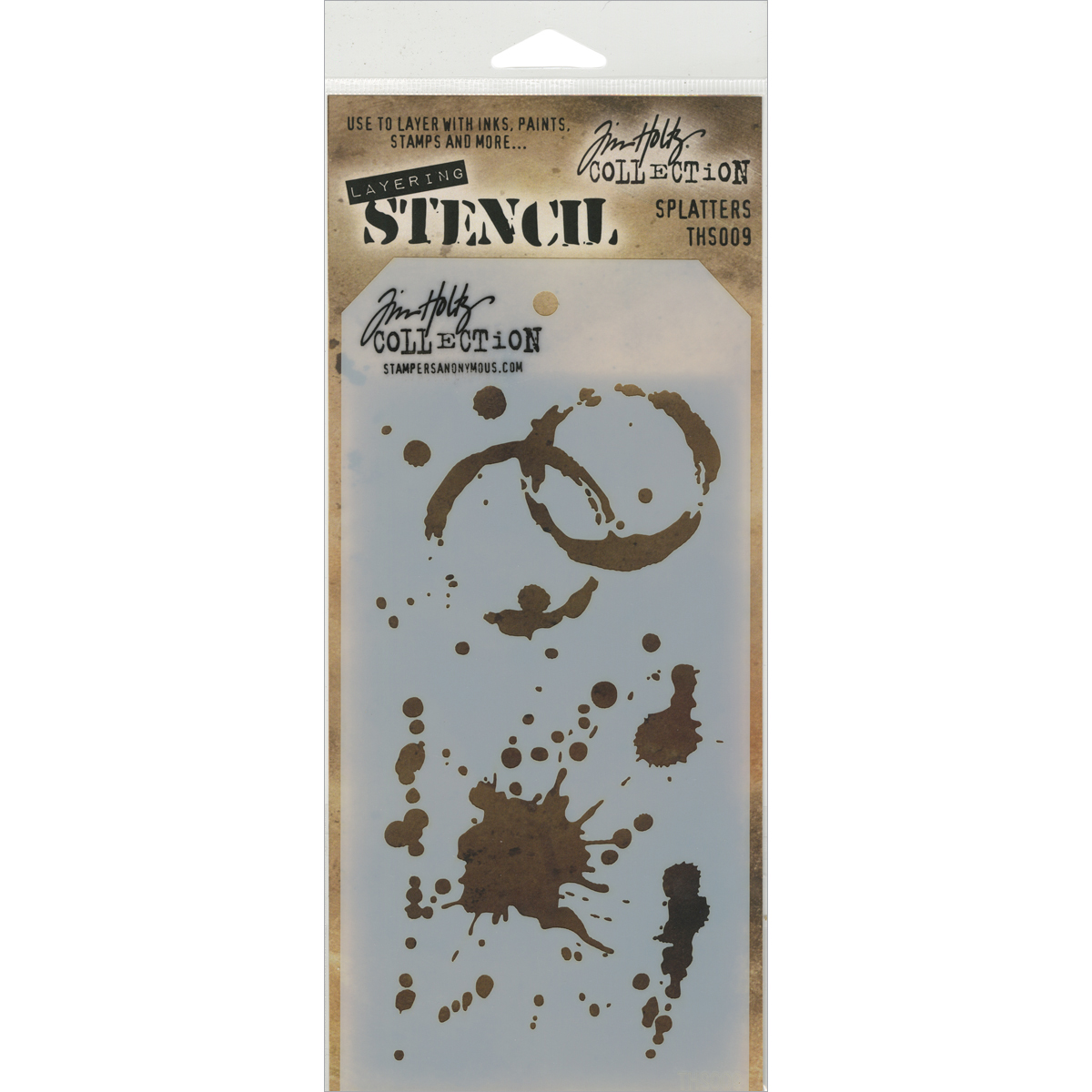 Bild von Tim Holtz Layered Stencil 4.125"X8.5"-Splatters