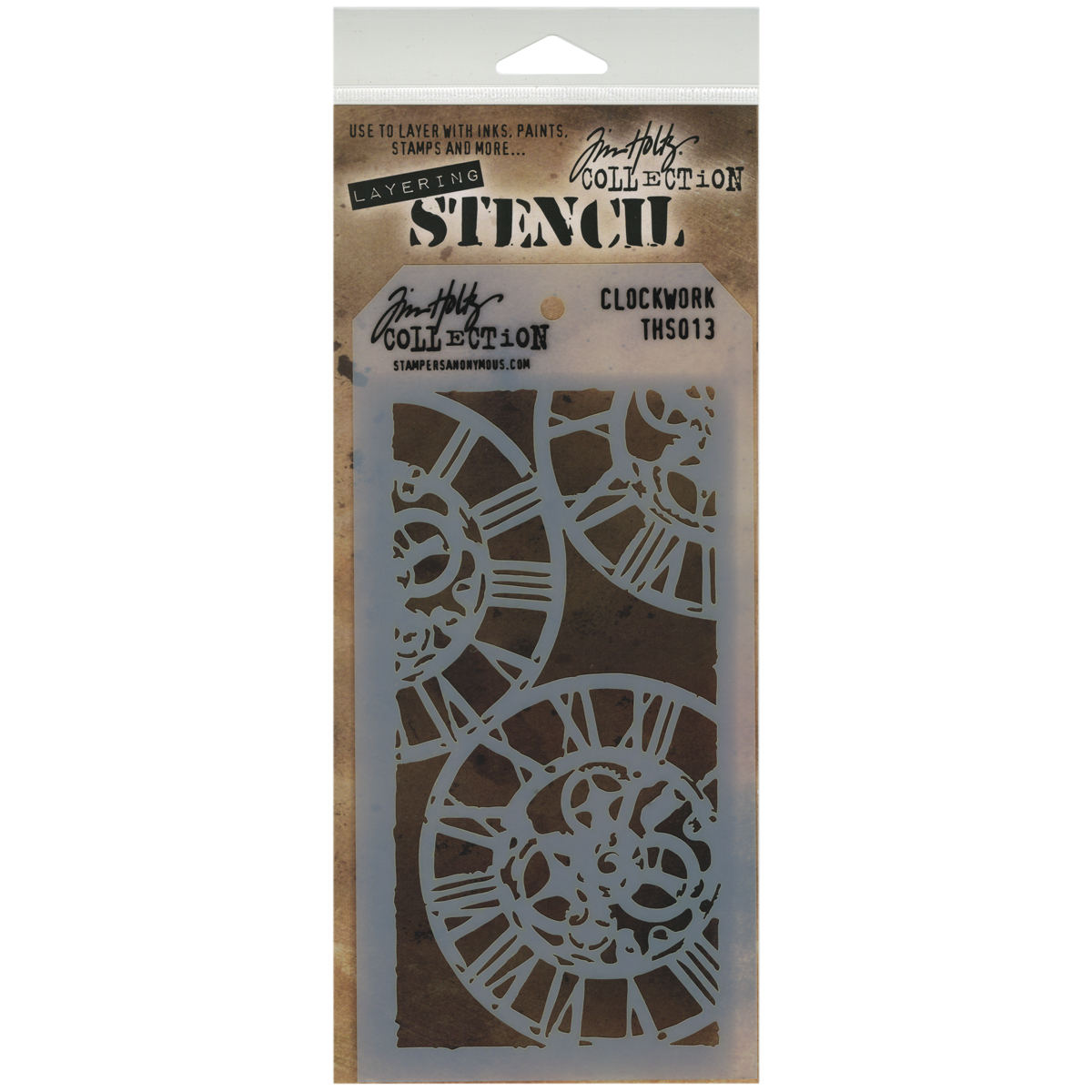 Bild von Tim Holtz Layered Stencil 4.125"X8.5"-Clockwork