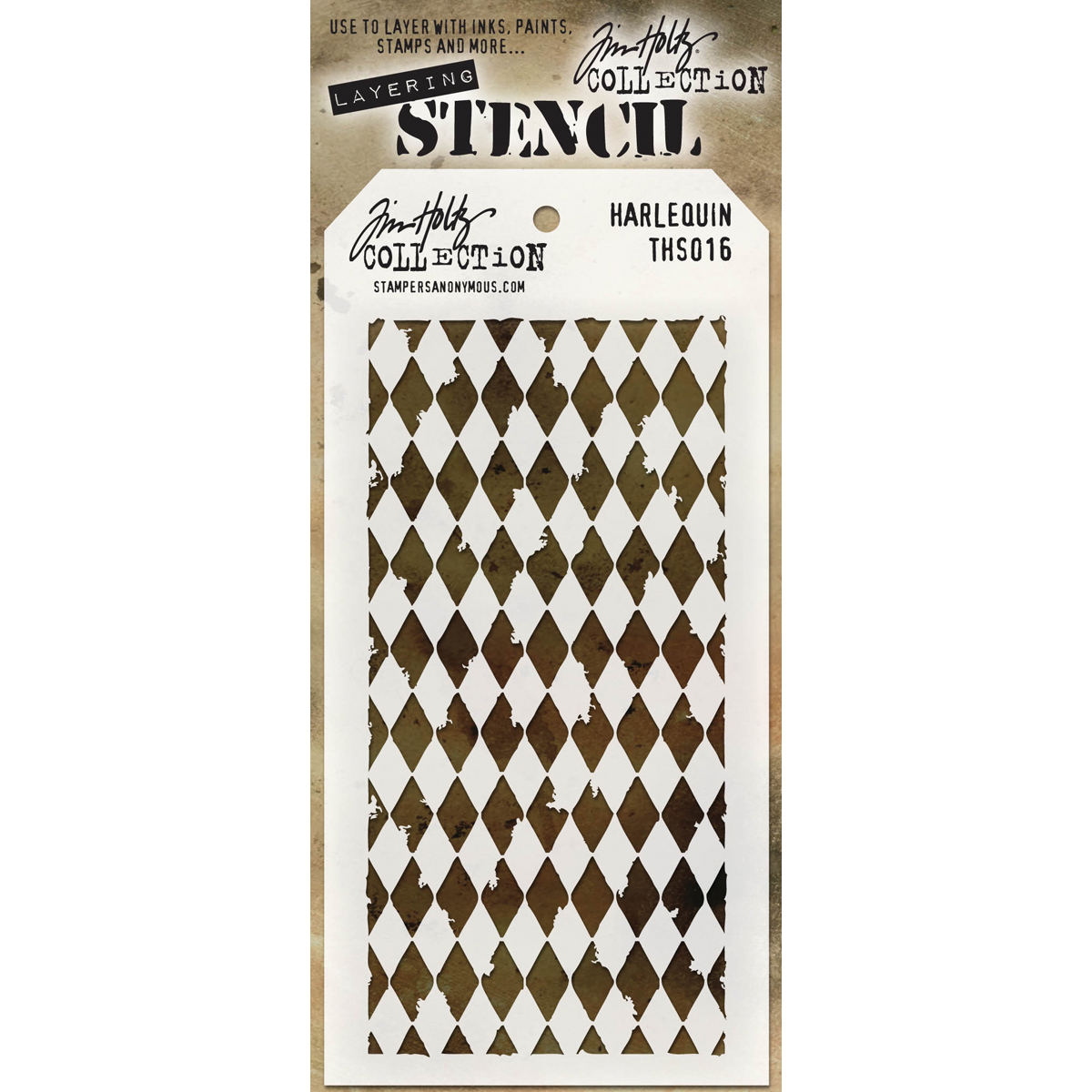 Bild von Tim Holtz Layered Stencil 4.125"X8.5"-Harlequin