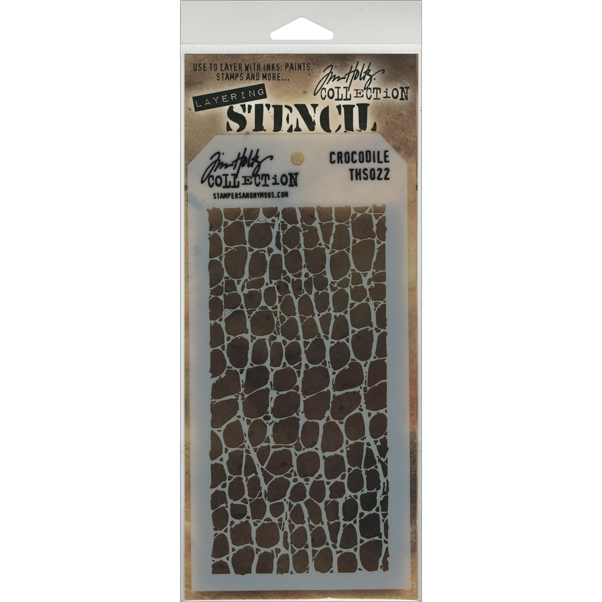 Bild von Tim Holtz Layered Stencil 4.125"X8.5"-Crocodile