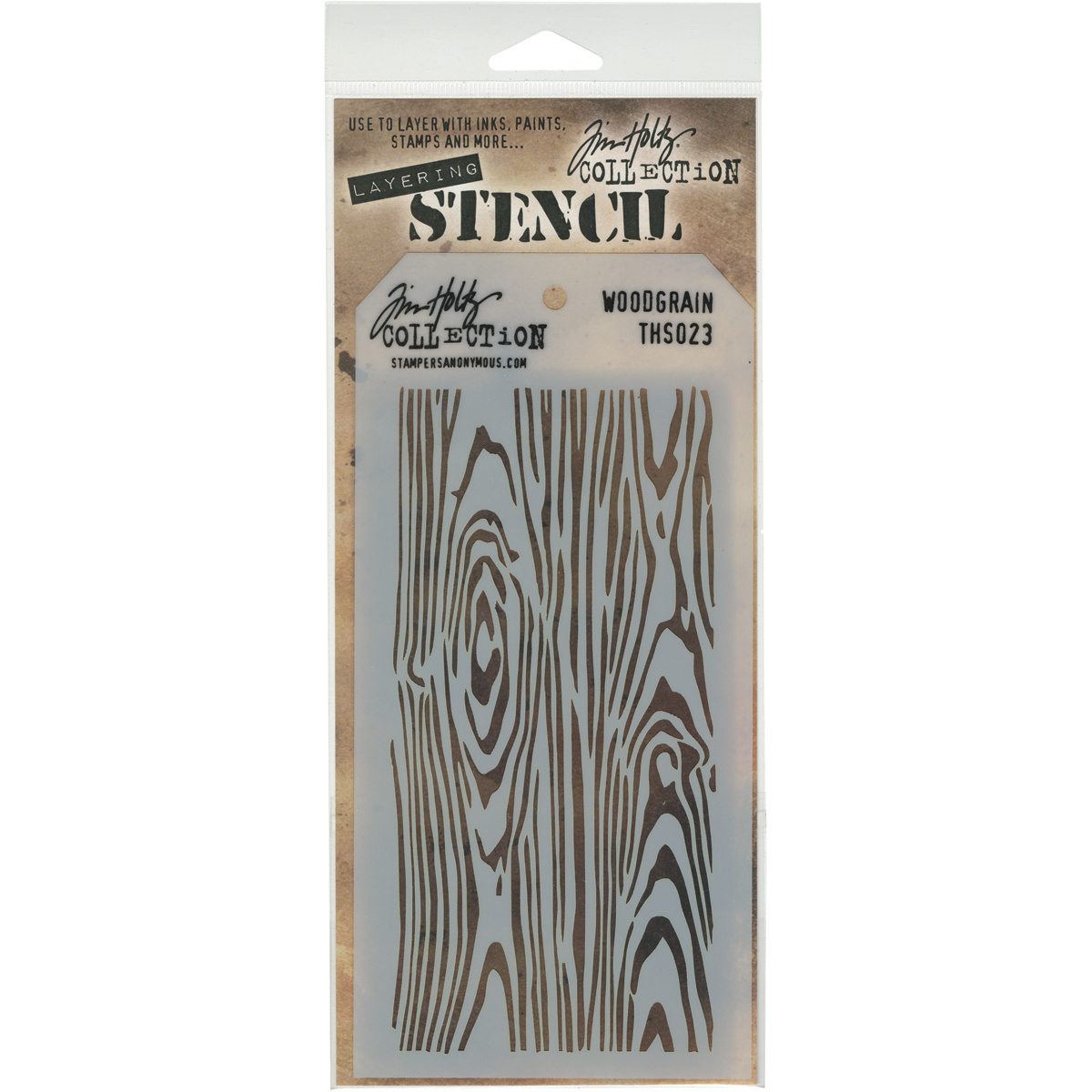 Bild von Tim Holtz Layered Stencil 4.125"X8.5"-Woodgrain