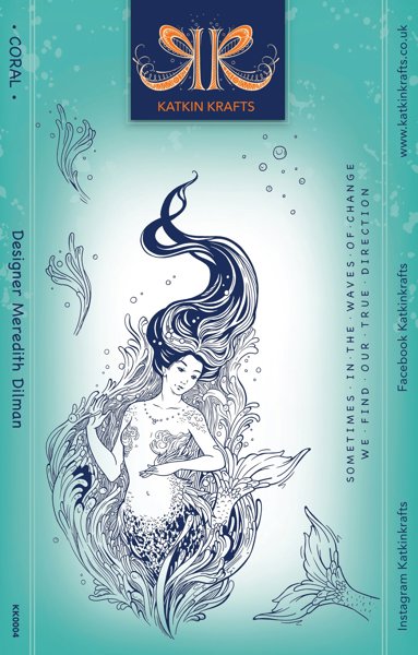 Bild von Creative Expressions 6"X8" Clear Stamp Set By Katkin Krafts-Coral Mermaid