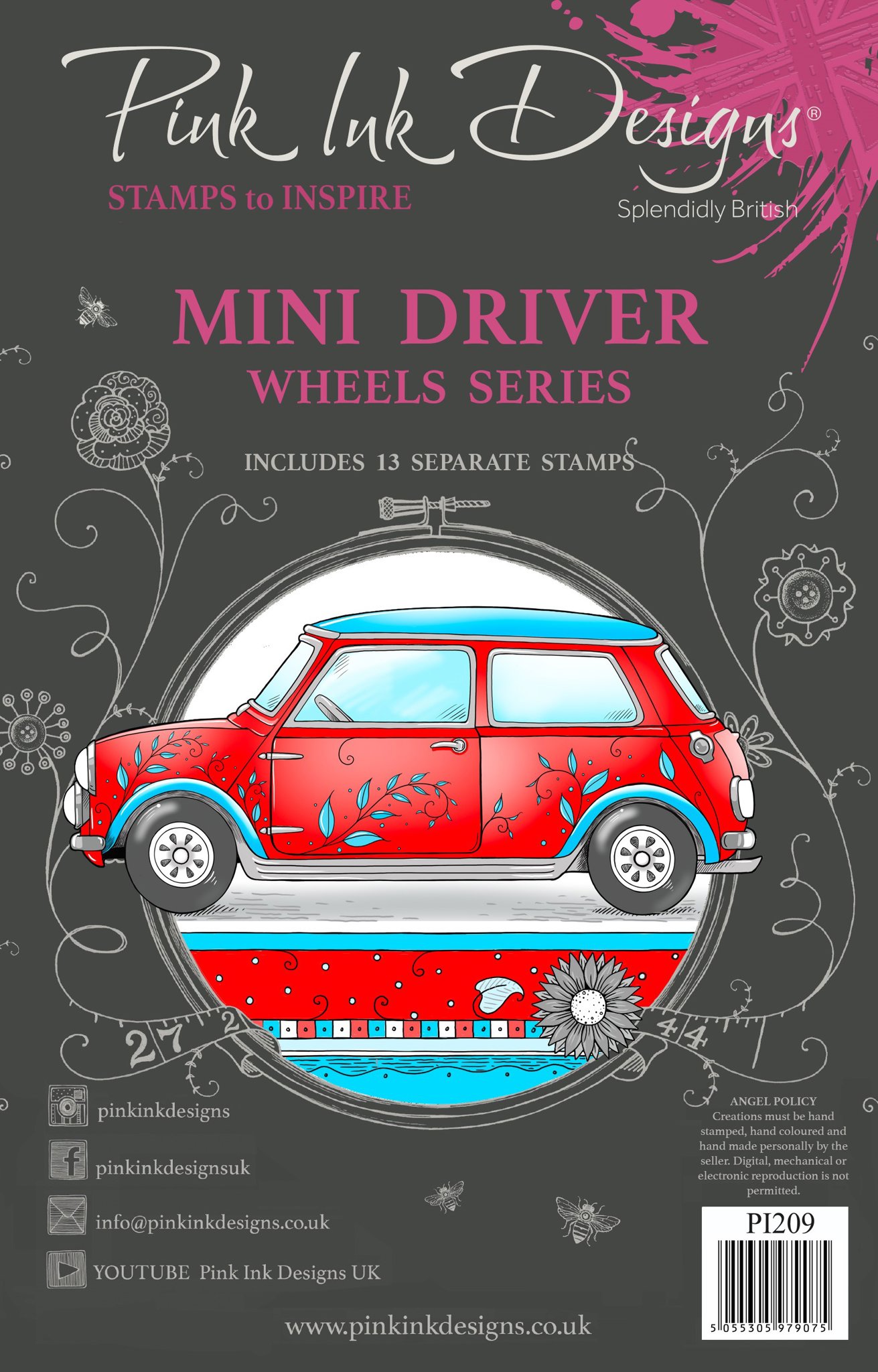Bild von Pink Ink Designs 6"X8" Clear Stamp Set-Mini Driver