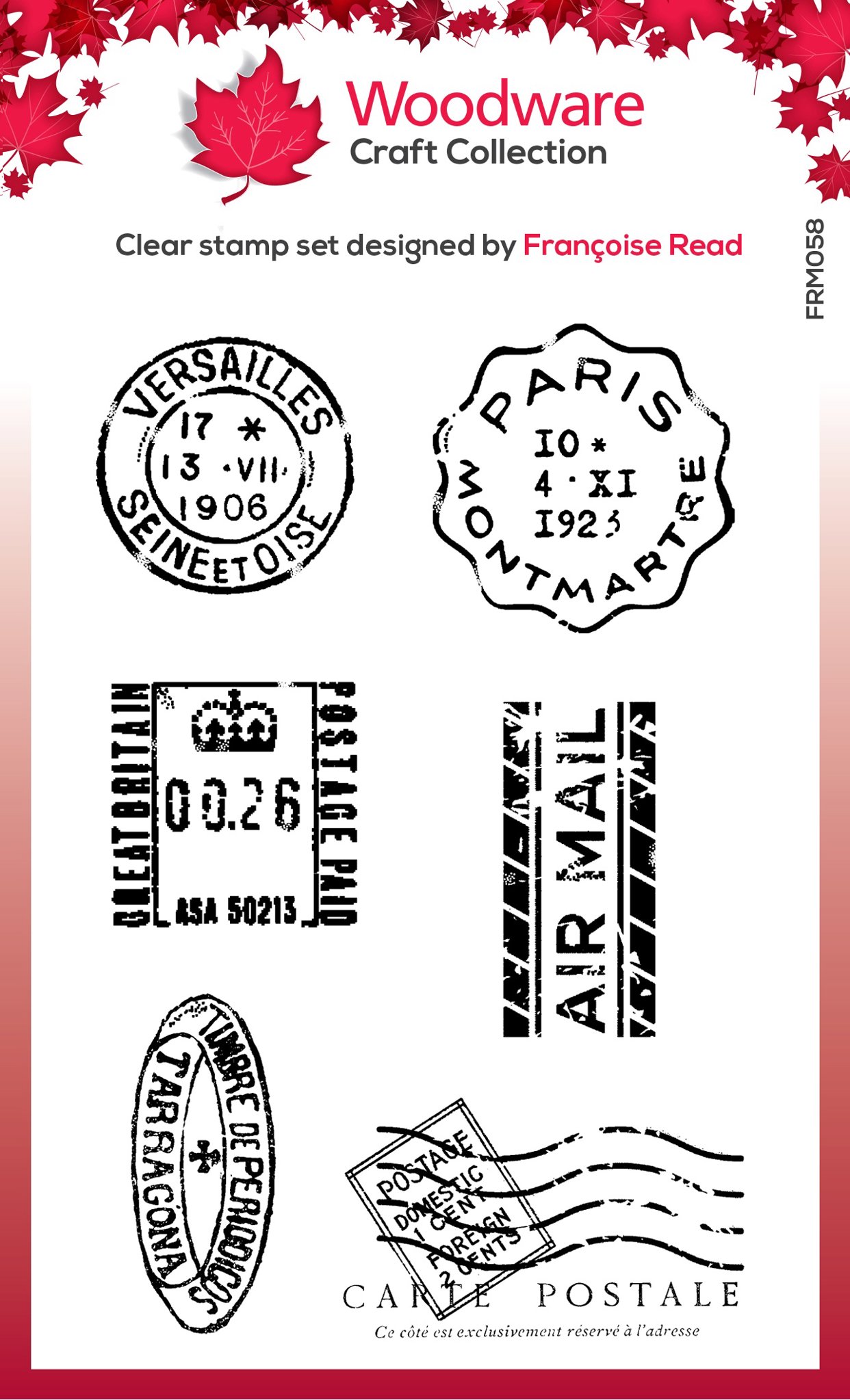 Bild von Woodware Clear Stamp 3"X4"-Singles Mini Postmarks