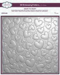 Bild von Creative Expressions 3D Embossing Folder 8"X8"-Heart To Heart