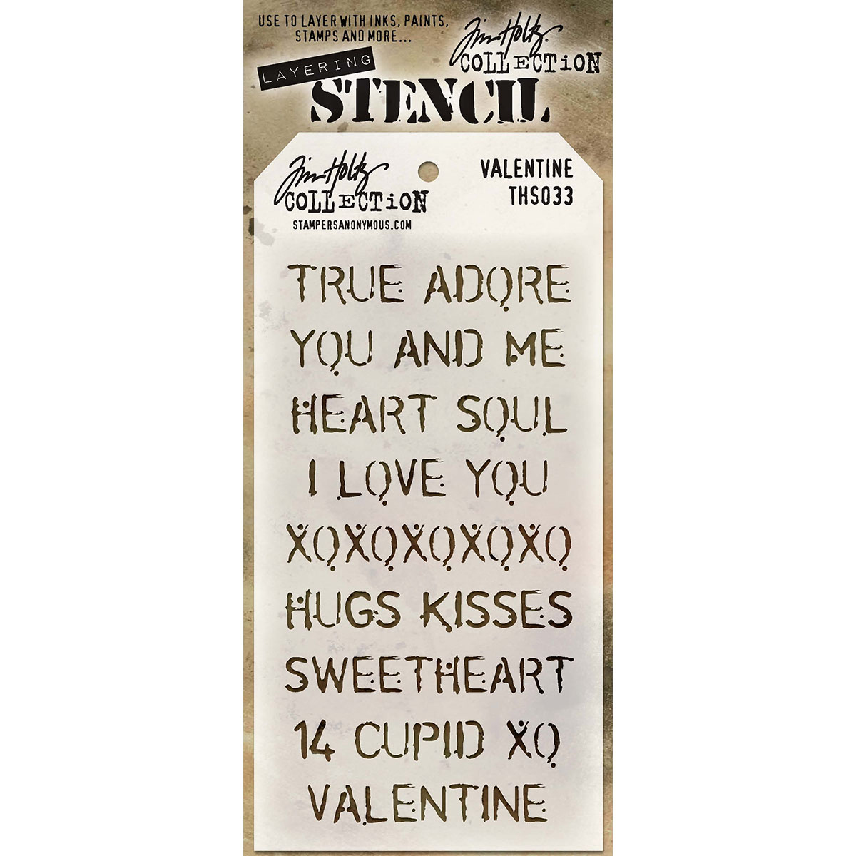 Bild von Tim Holtz Layered Stencil 4.125"X8.5"-Valentine