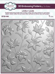 Bild von Creative Expressions 3D Embossing Folder 6"X6"-Lovely Lilies