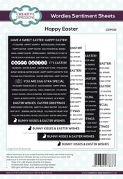 Bild von Creative Expressions Wordies Sentiment Sheets 6"X8" 4/Pkg-Happy Easter