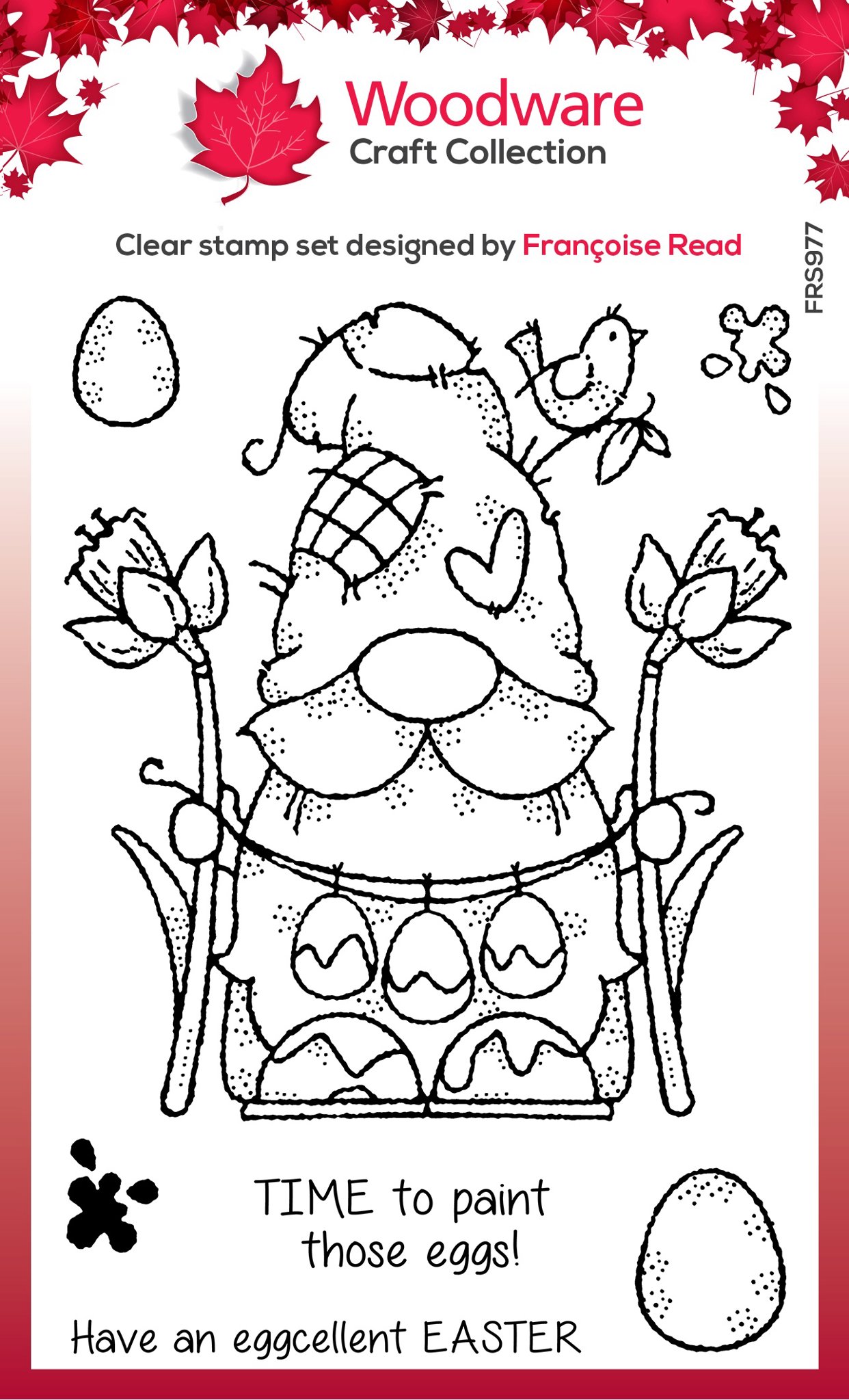 Bild von Woodware Clear Stamps 4"X6"-Singles Egg Painting Gnome