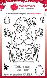 Bild von Woodware Clear Stamps 4"X6"-Singles Egg Painting Gnome