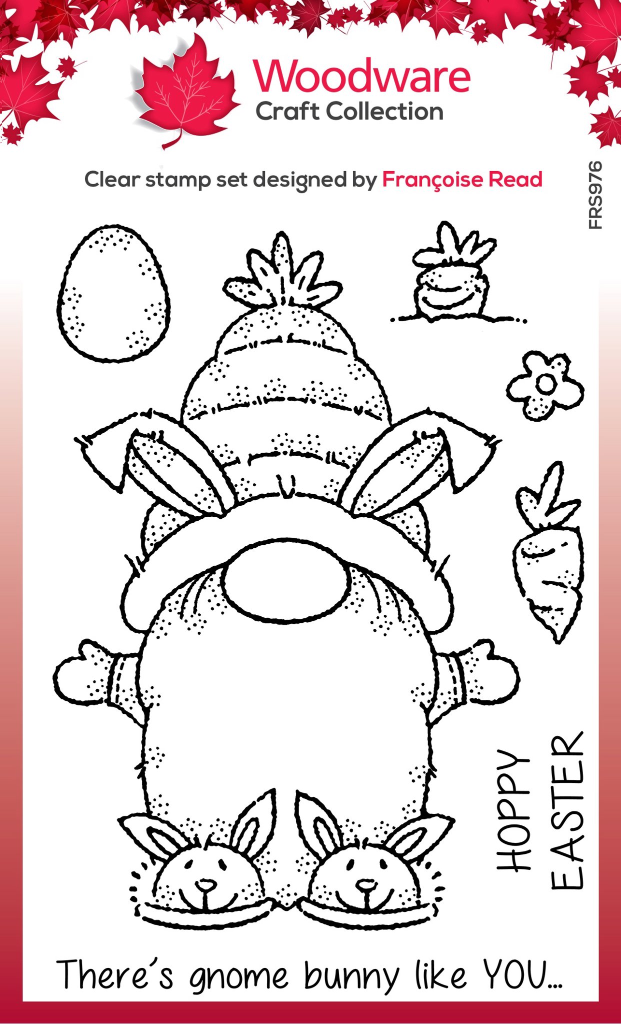 Bild von Woodware Clear Stamps 4"X6"-Singles Bunny Gnome