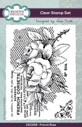 Bild von Creative Expressions 6"X4" Clear Stamp Set By Sam Poole-French Rose