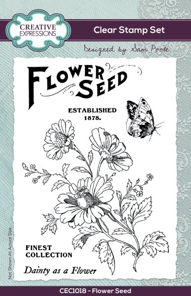 Bild von Creative Expressions 6"X4" Clear Stamp Set By Sam Poole-Flower Seed