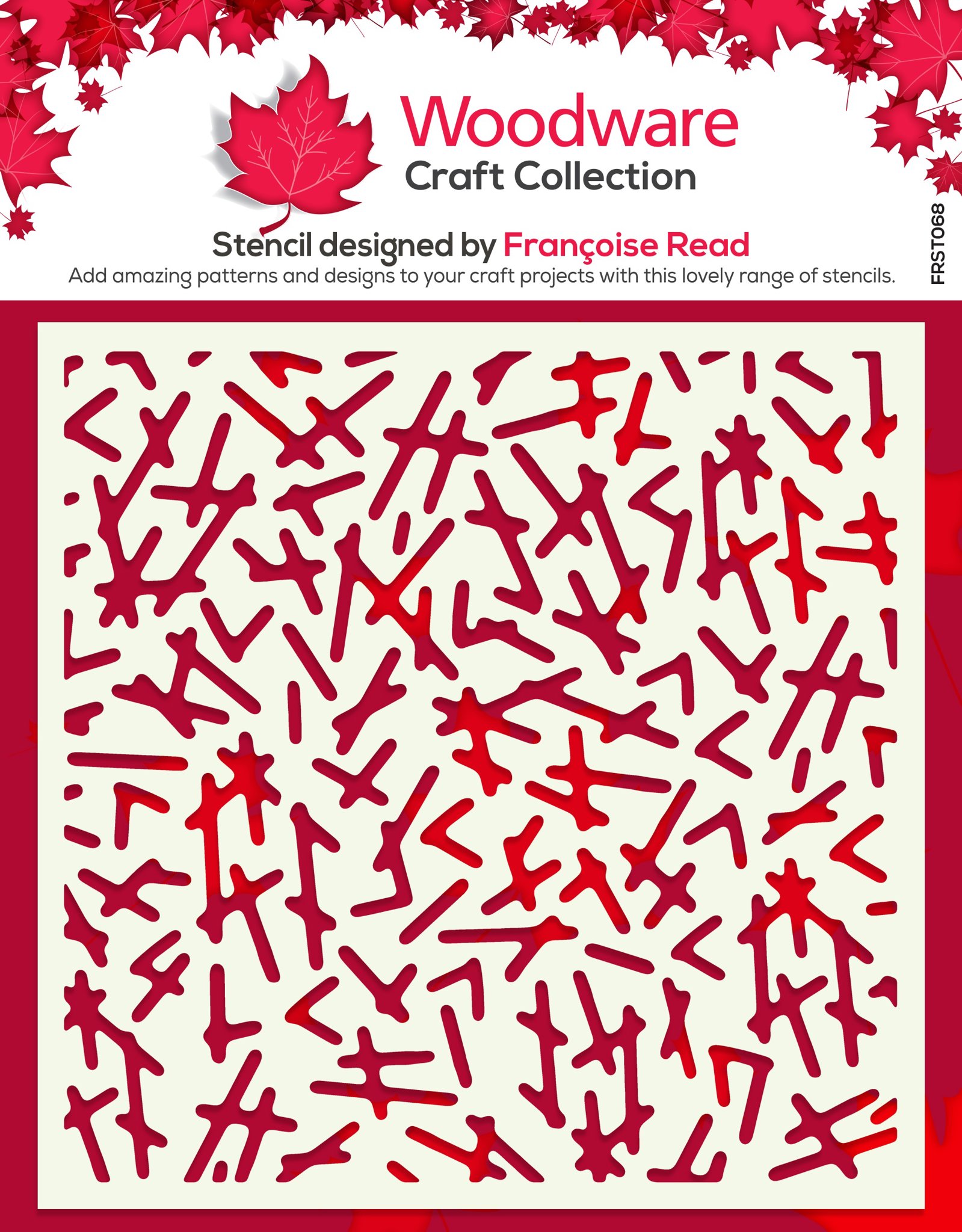 Bild von Woodware Stencil 6"X6"-Dashed