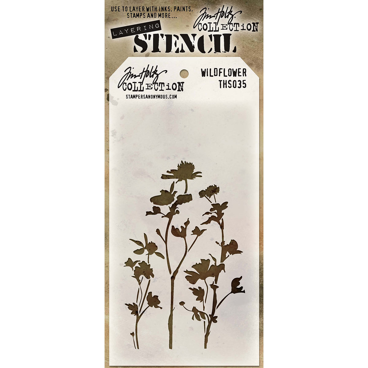 Bild von Tim Holtz Layered Stencil 4.125"X8.5"-Wildflower