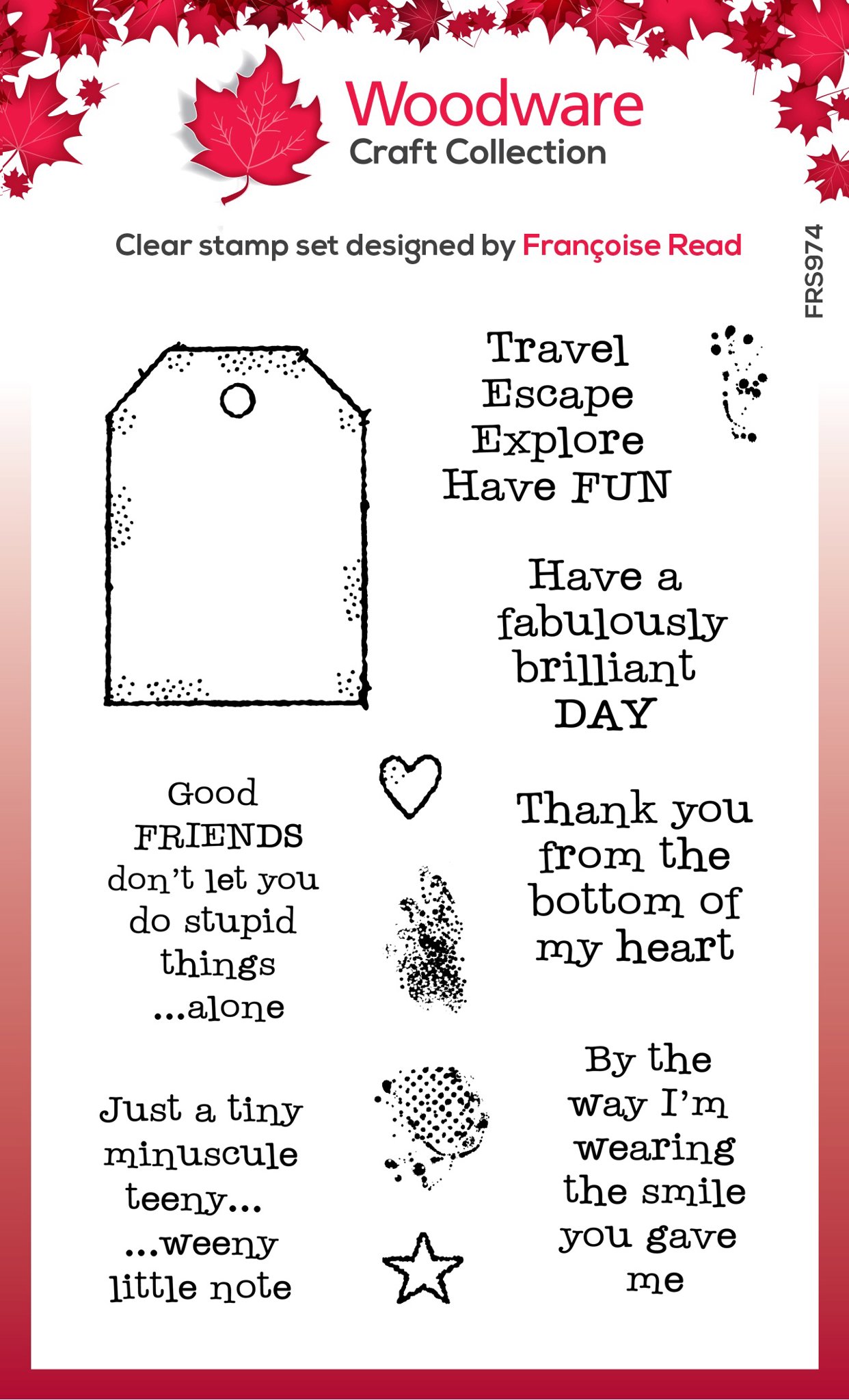 Bild von Woodware Clear Stamp 4"X6"-Singles Tagged Greetings