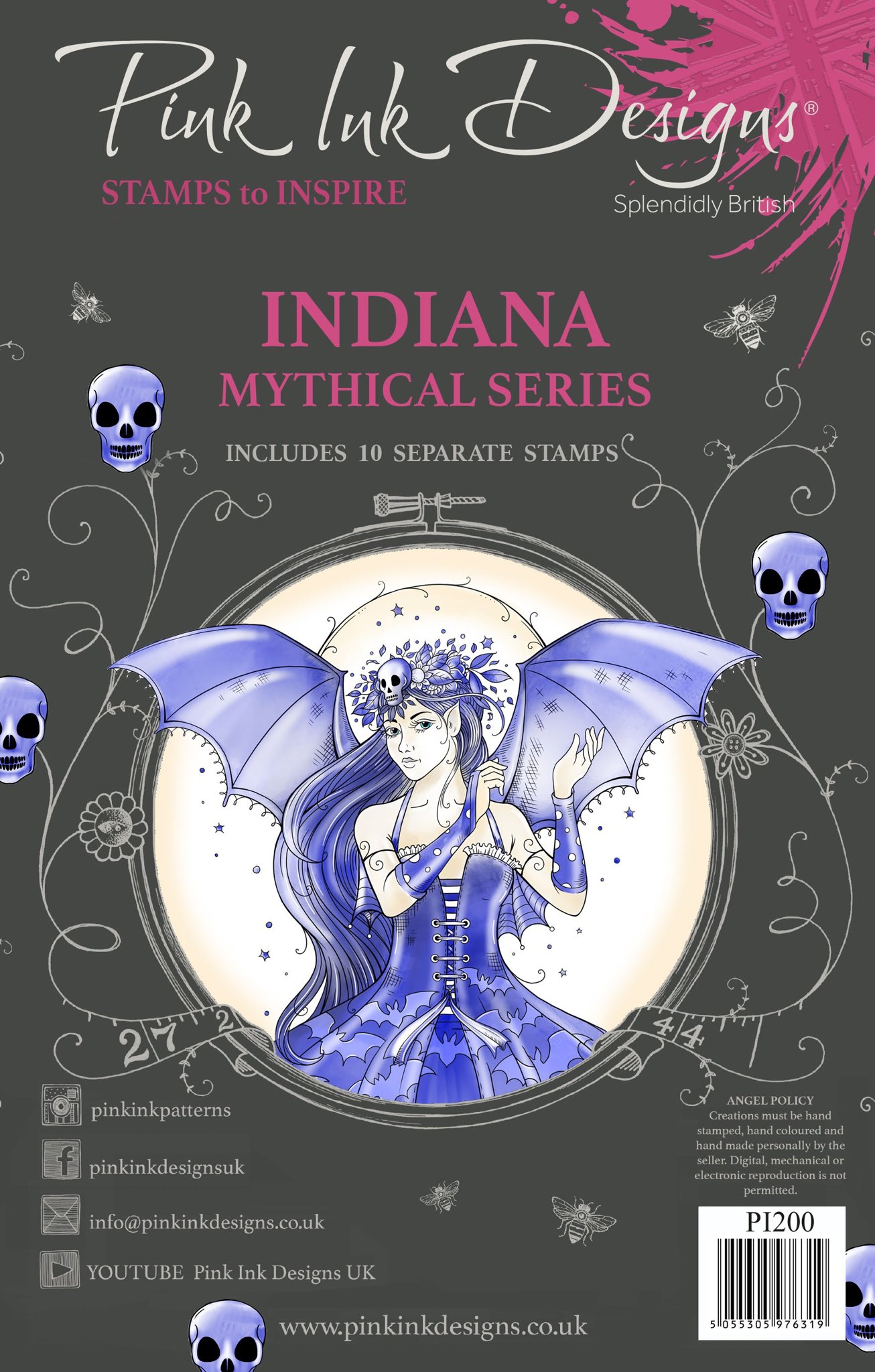 Bild von Pink Ink Designs 6"X8" Clear Stamp Set-Indiana
