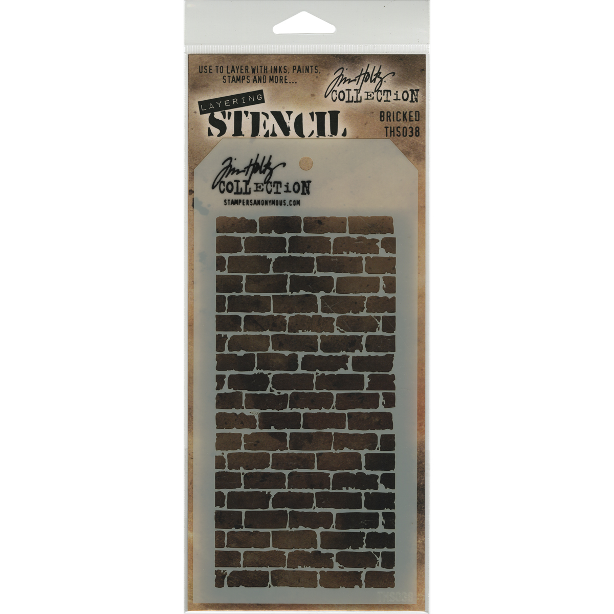 Bild von Tim Holtz Layered Stencil 4.125"X8.5"-Bricked