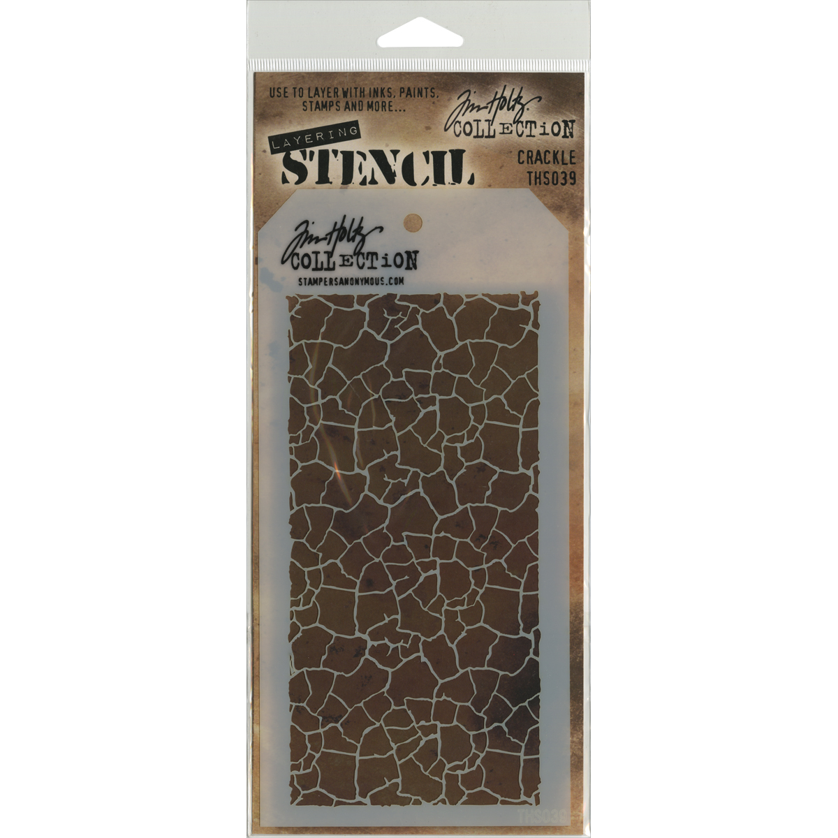 Bild von Tim Holtz Layered Stencil 4.125"X8.5"-Crackle