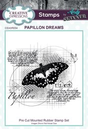 Bild von Creative Expressions 4.6"X4" Rubber Stamp By Andy Skinner-Papillon Dreams