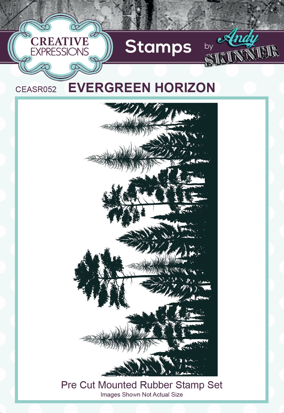 Bild von Creative Expressions 4.5"X2.5" Rubber Stamp By Andy Skinner-Evergreen Horizon