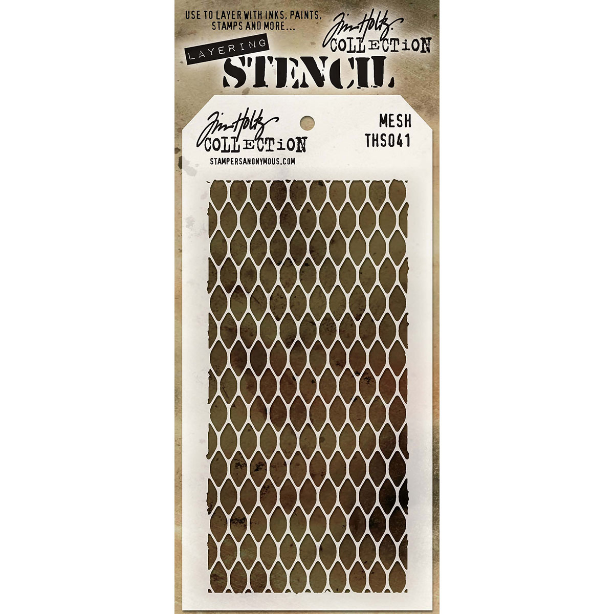 Bild von Tim Holtz Layered Stencil 4.125"X8.5"-Mesh