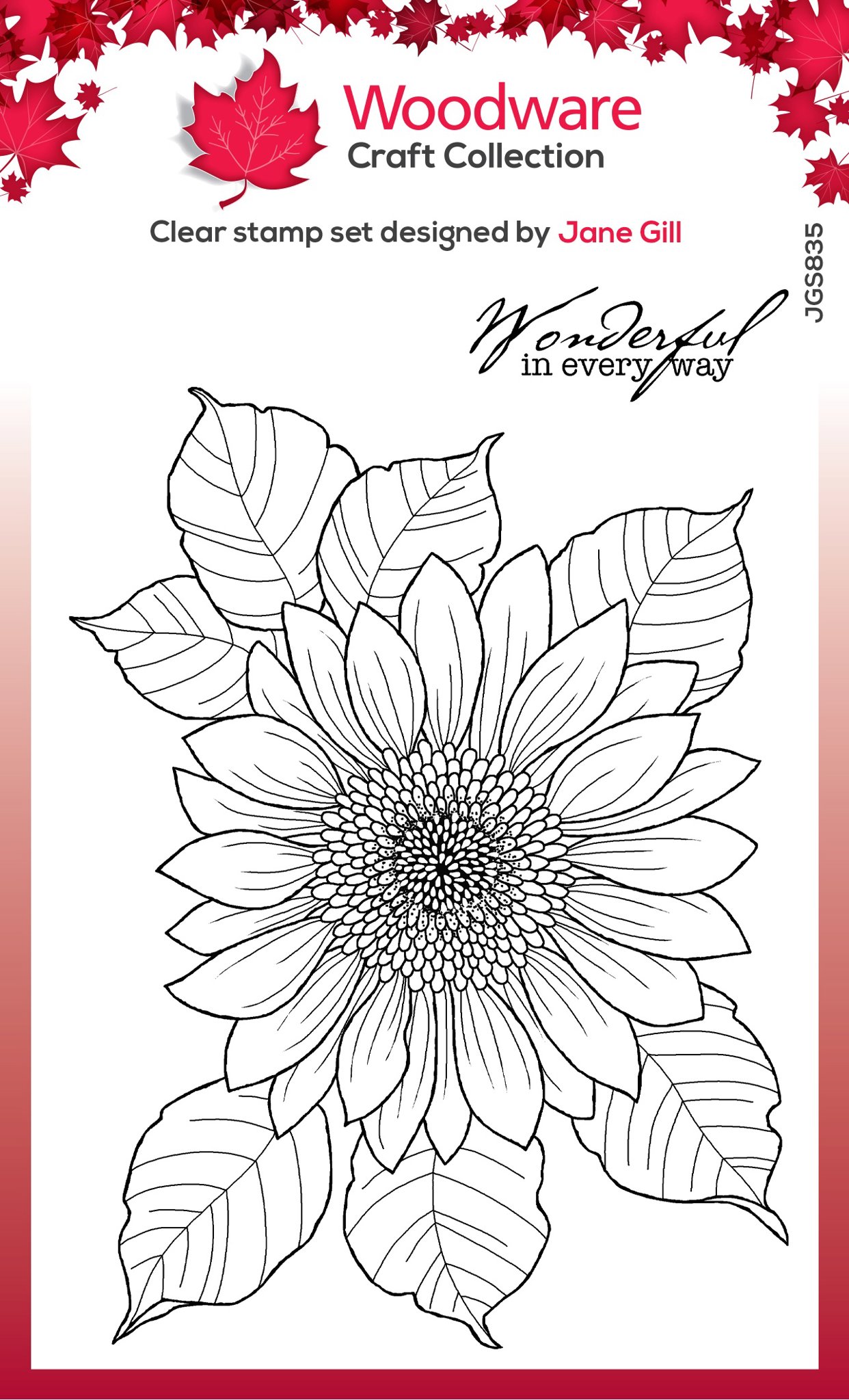 Bild von Woodware Clear Stamp 4"X6"-Singles Sunflower Rays
