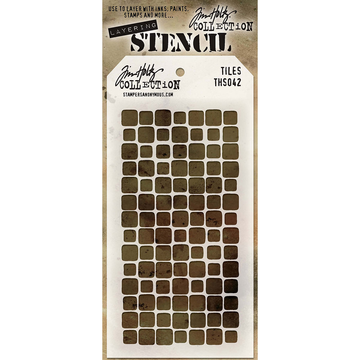 Bild von Tim Holtz Layered Stencil 4.125"X8.5"-Tiles