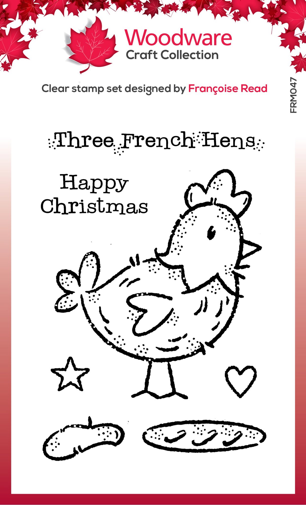 Bild von Woodware Clear Stamp 3"X4"-Singles French Hen