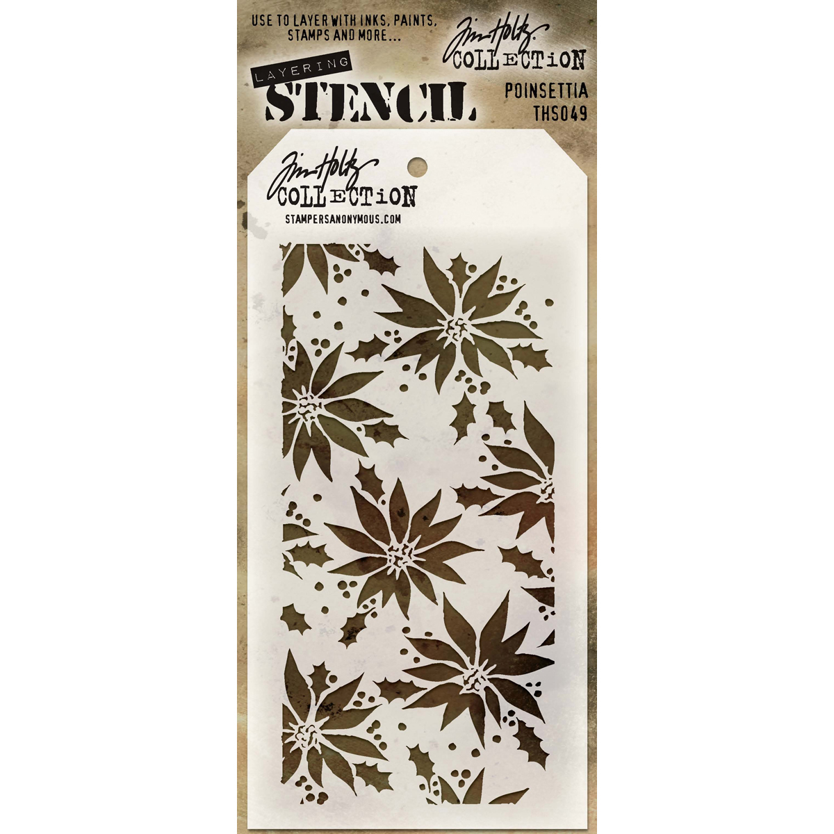 Bild von Tim Holtz Layered Stencil 4.125"X8.5"-Poinsettia