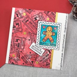 Bild von Woodware Clear Stamp 3"X4"-Singles Christmas Post Background
