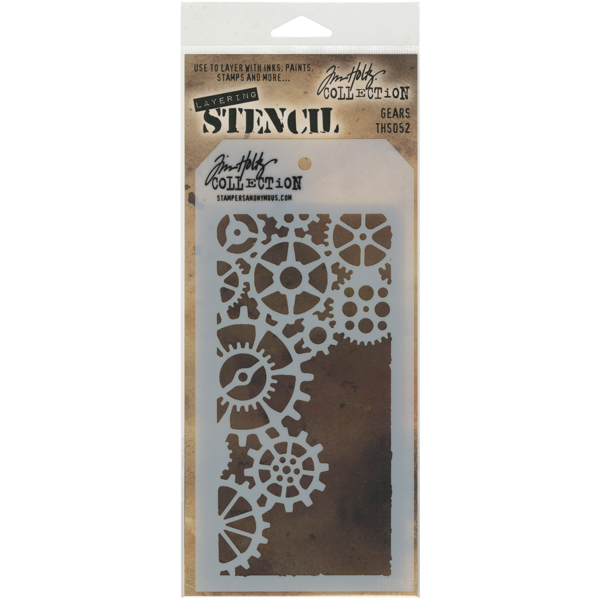 Bild von Tim Holtz Layered Stencil 4.125"X8.5"-Gears