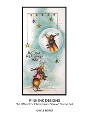 Bild von Pink Ink Designs 6"X8" Clear Stamp Set-All I Want For Christmas Is Shrew
