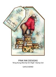 Bild von Pink Ink Designs 6"X8" Clear Stamp Set-King Kong Merrily On High