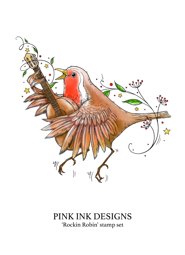 Bild von Pink Ink Designs 6"X8" Clear Stamp Set-Rockin Robin