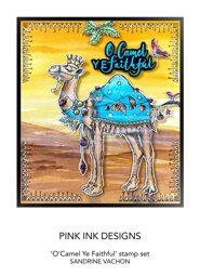 Bild von Pink Ink Designs 6"X8" Clear Stamp Set-O Camel Ye Faithful