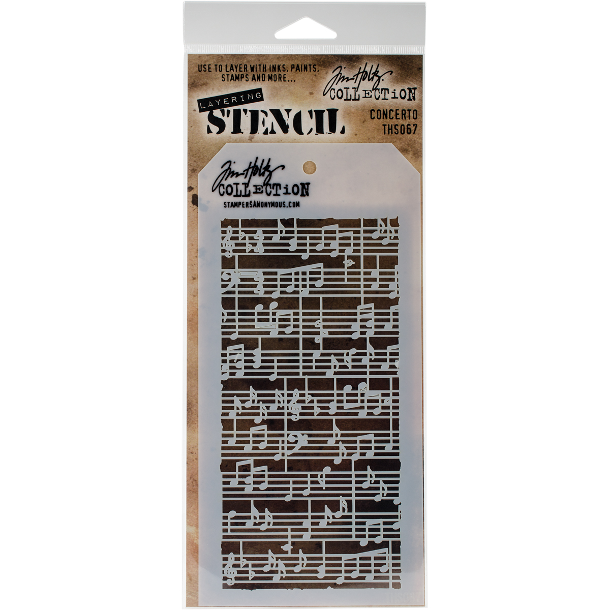 Bild von Tim Holtz Layered Stencil 4.125"X8.5"-Concerto