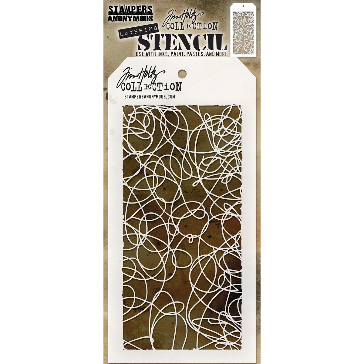 Bild von Tim Holtz Layered Stencil 4.125"X8.5"-Doodle