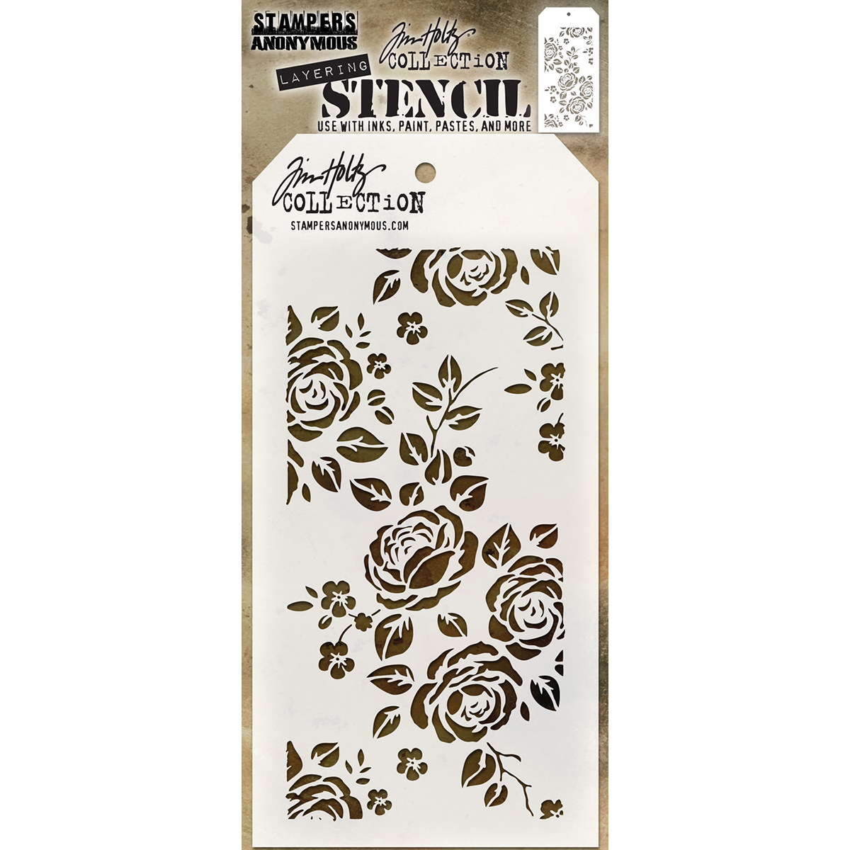 Bild von Tim Holtz Layered Stencil 4.125"X8.5"-Roses