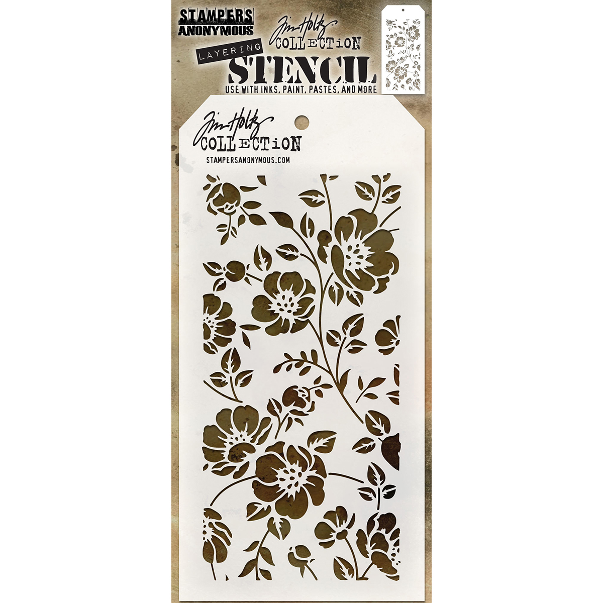 Bild von Tim Holtz Layered Stencil 4.125"X8.5"-Floral