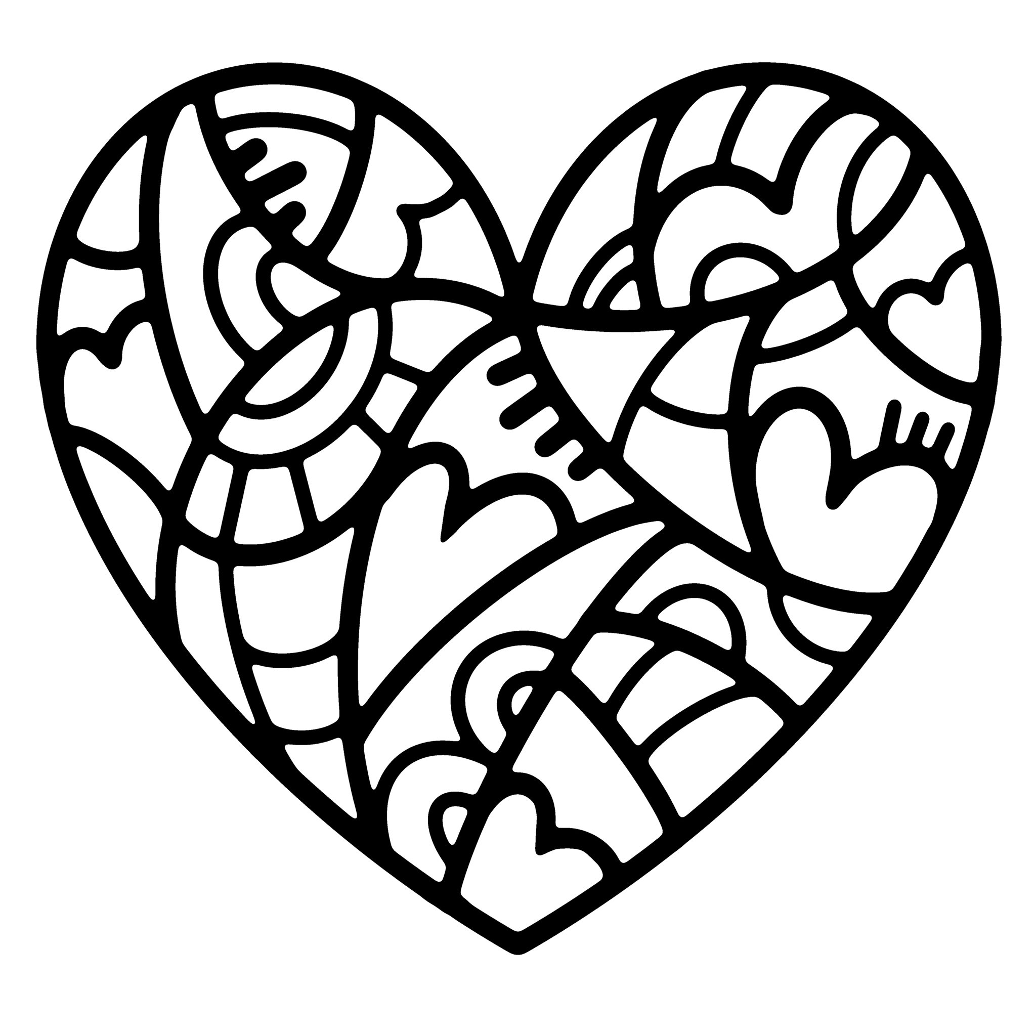 Bild von Woodware 6"X6" Stencil-Doodle Heart