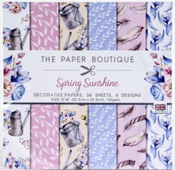 Bild von The Paper Boutique Paper Pad 8"X8" 36/Pkg-Spring Sunshine, 6 Designs