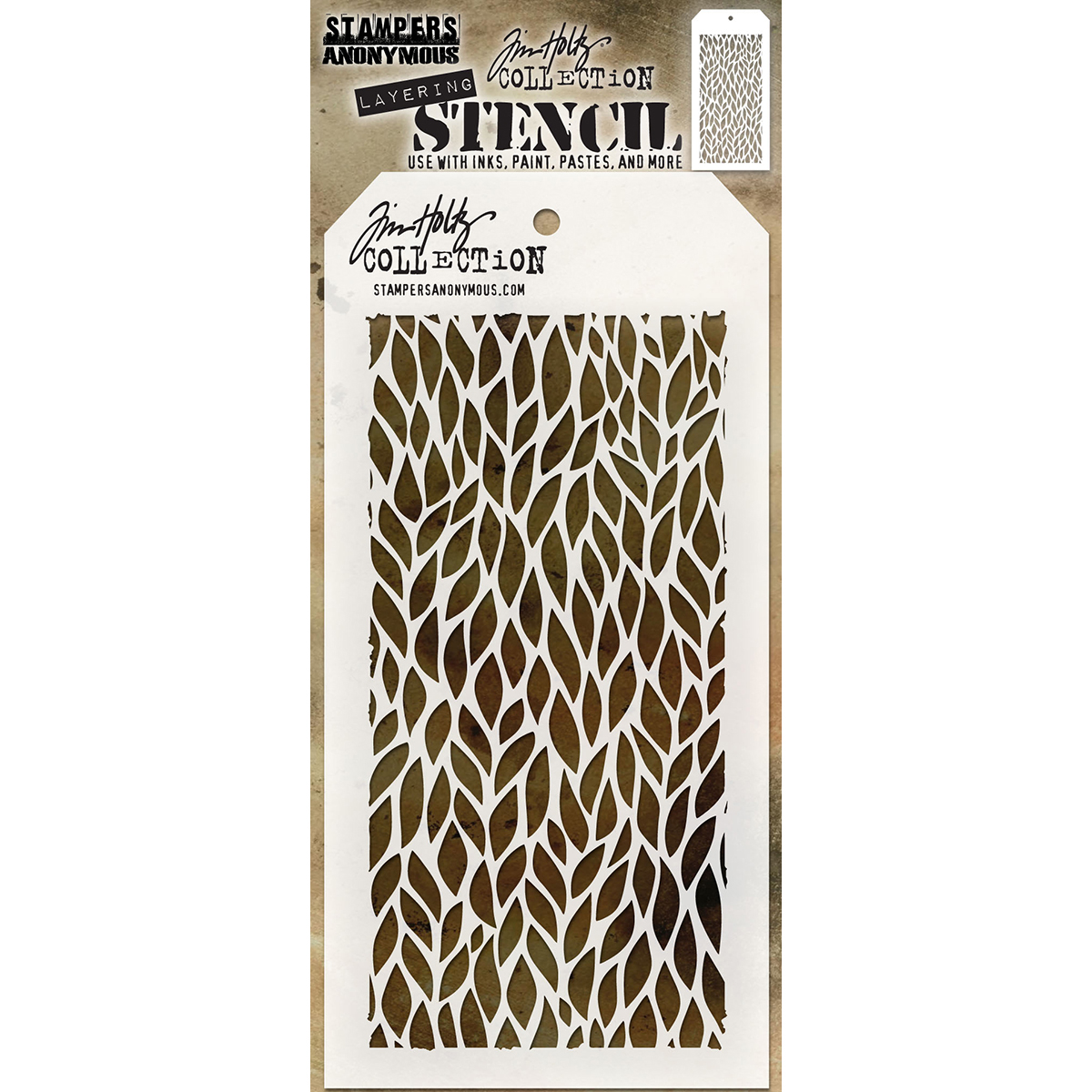 Bild von Tim Holtz Layered Stencil 4.125"X8.5"-Leafy