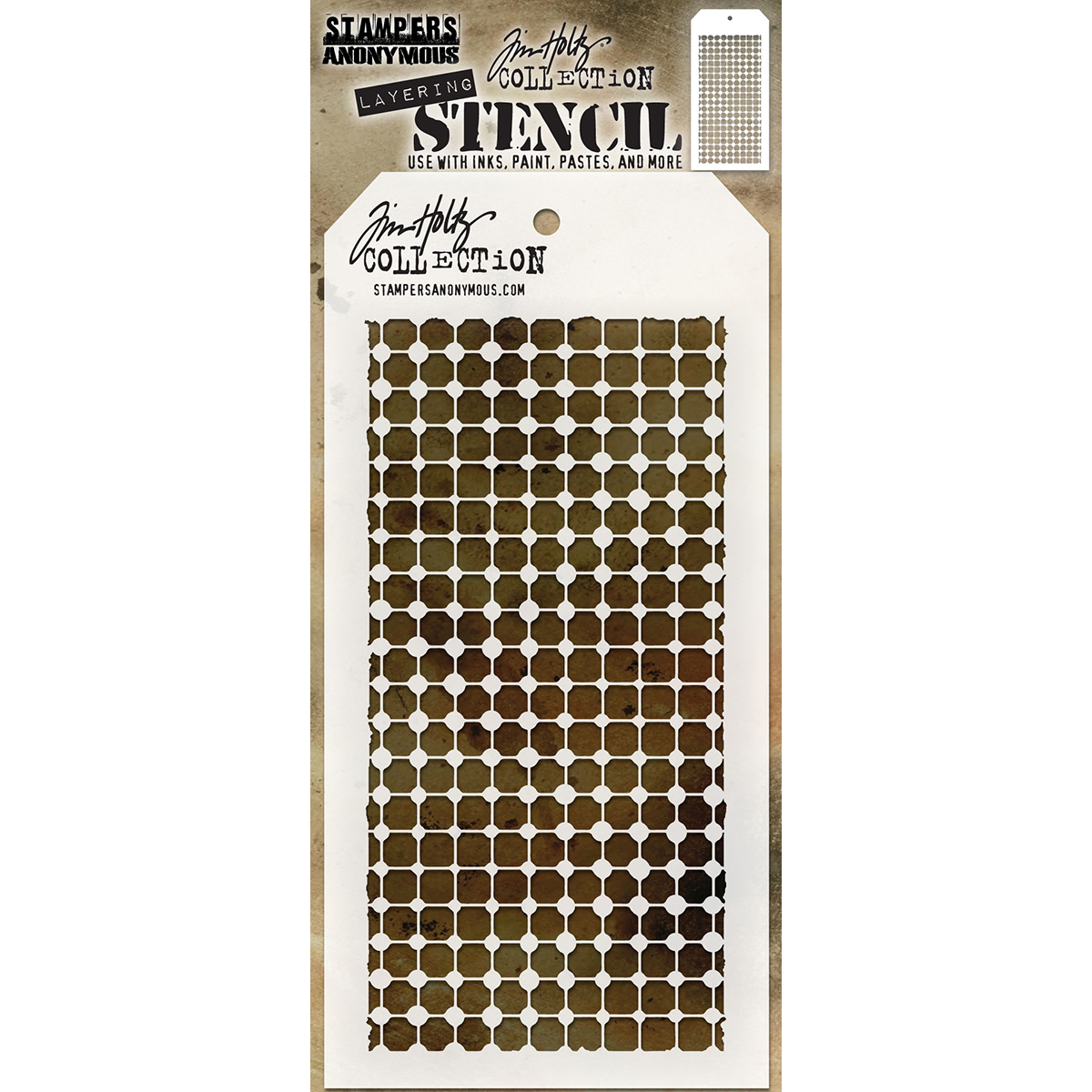 Bild von Tim Holtz Layered Stencil 4.125"X8.5"-Grid Dot