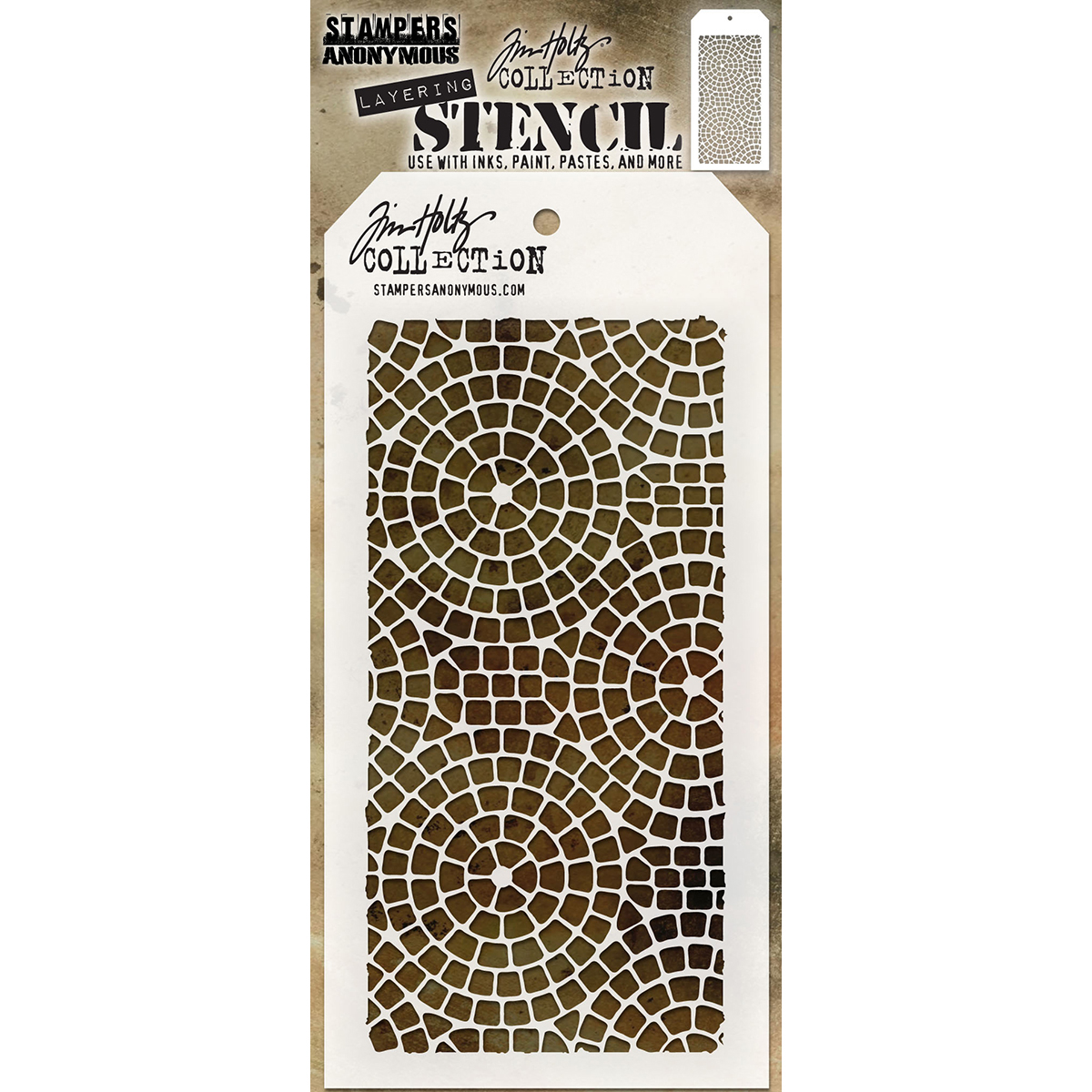 Bild von Tim Holtz Layered Stencil 4.125"X8.5"-Mosaic