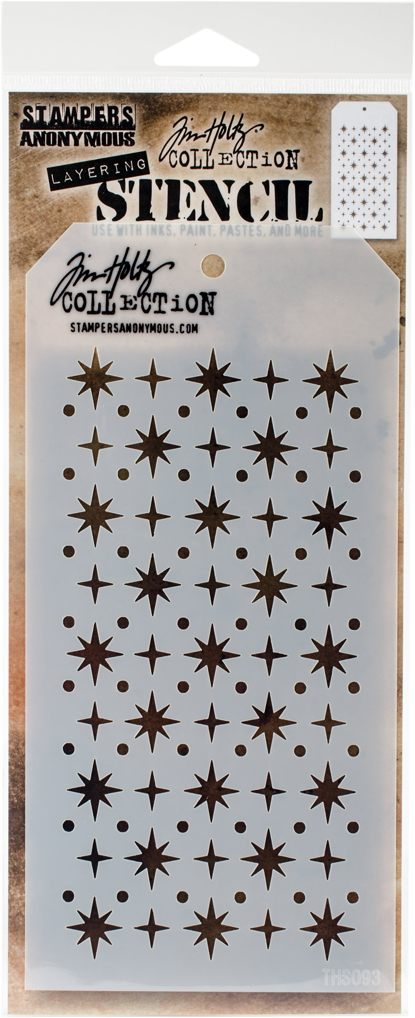 Bild von Tim Holtz Layered Stencil 4.125"X8.5"-Starry